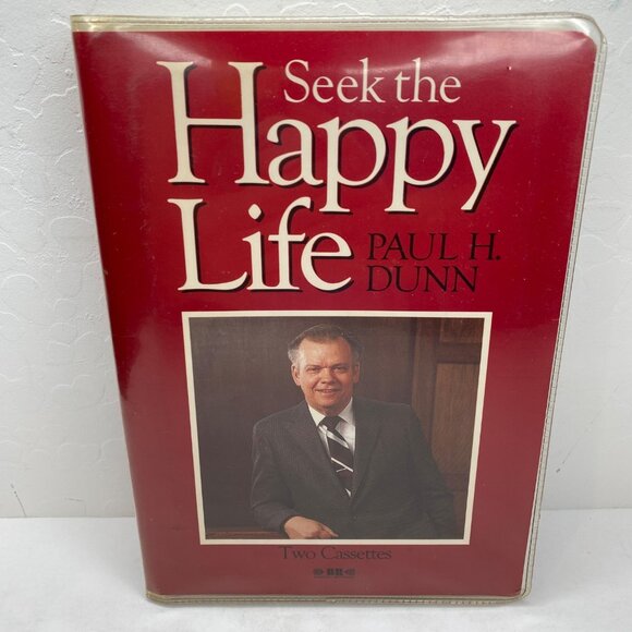 Vintage 1985 Bookcraft Seek The Happy Life Paul H Dunn 2 Audio Cassette Tape Set - Picture 1 of 7